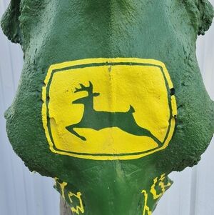 John Deere Cow Skull